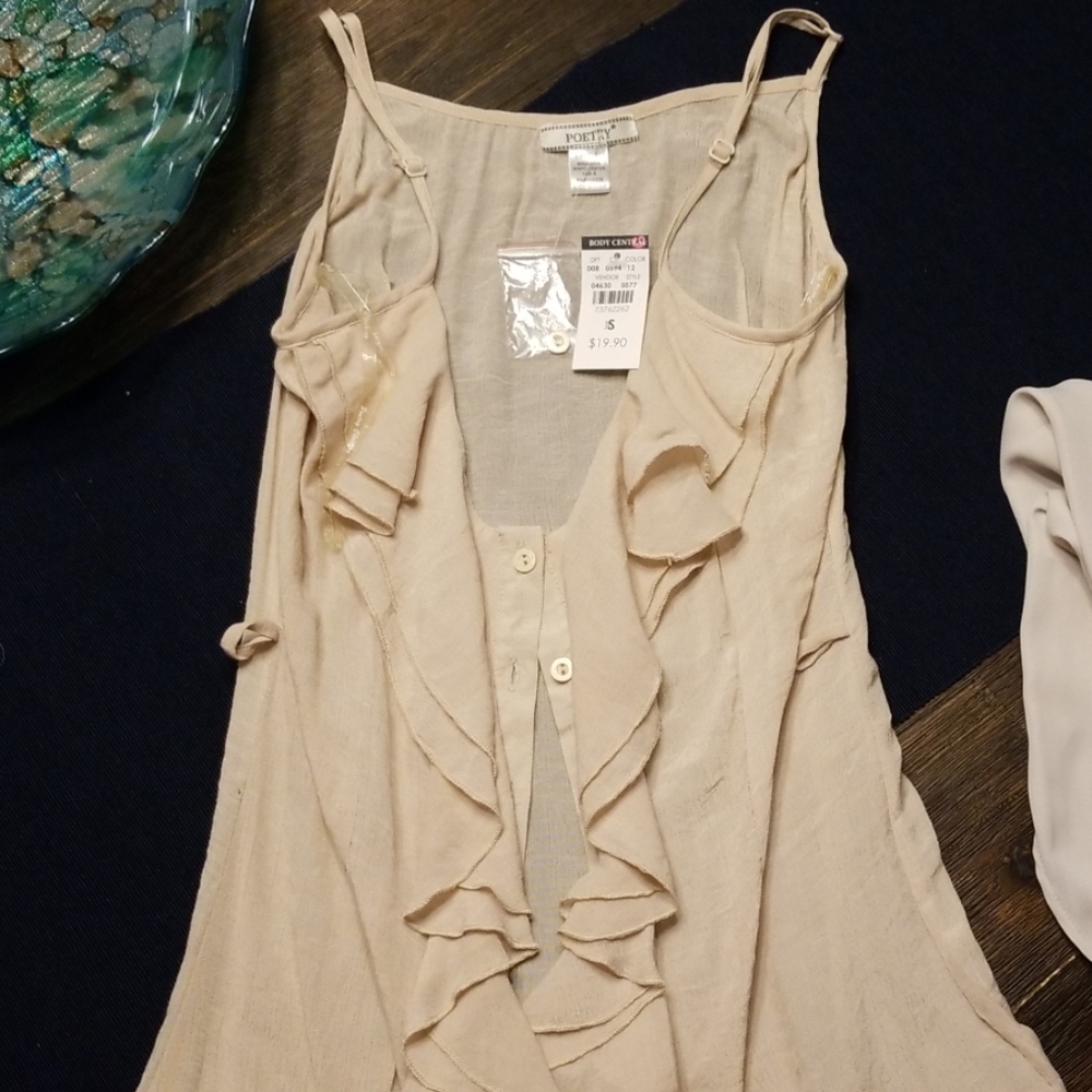 Button down tank top